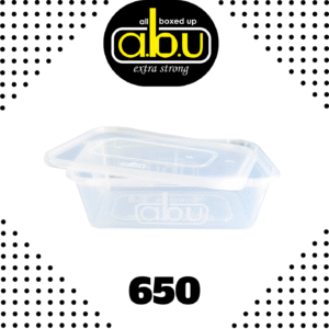 650ml ABU PP rectangle containers (Qty 252)