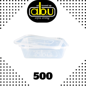 500ml ABU PP rectangle containers (Qty 252)