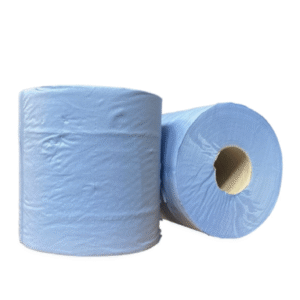 Saturn Centrefeed 2 Ply Embossed Blue Roll