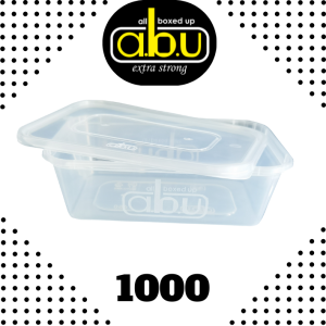 1000ml ABU PP rectangle containers (Qty 252)