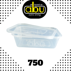 750ml ABU PP rectangle containers (Qty 252)